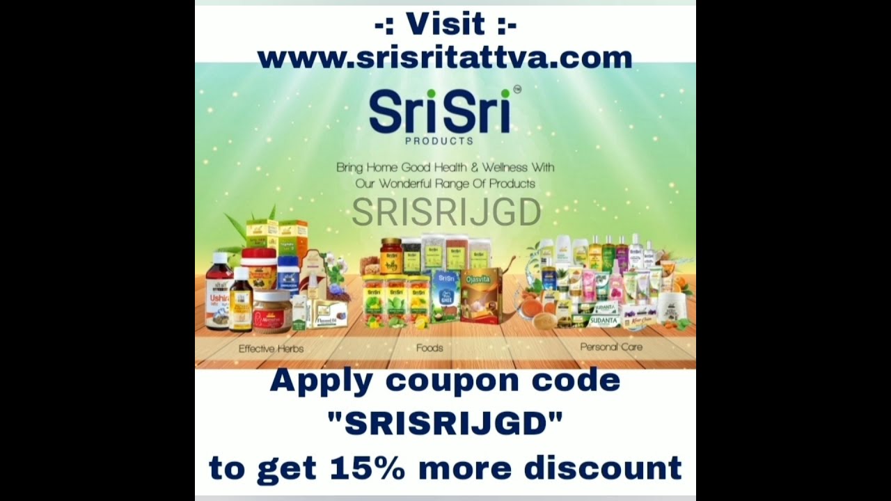Sri Sri Tattva Product apply Coupon Code : SRISRIJGD | Get 15% Discount | Shakti Drops | Immunity