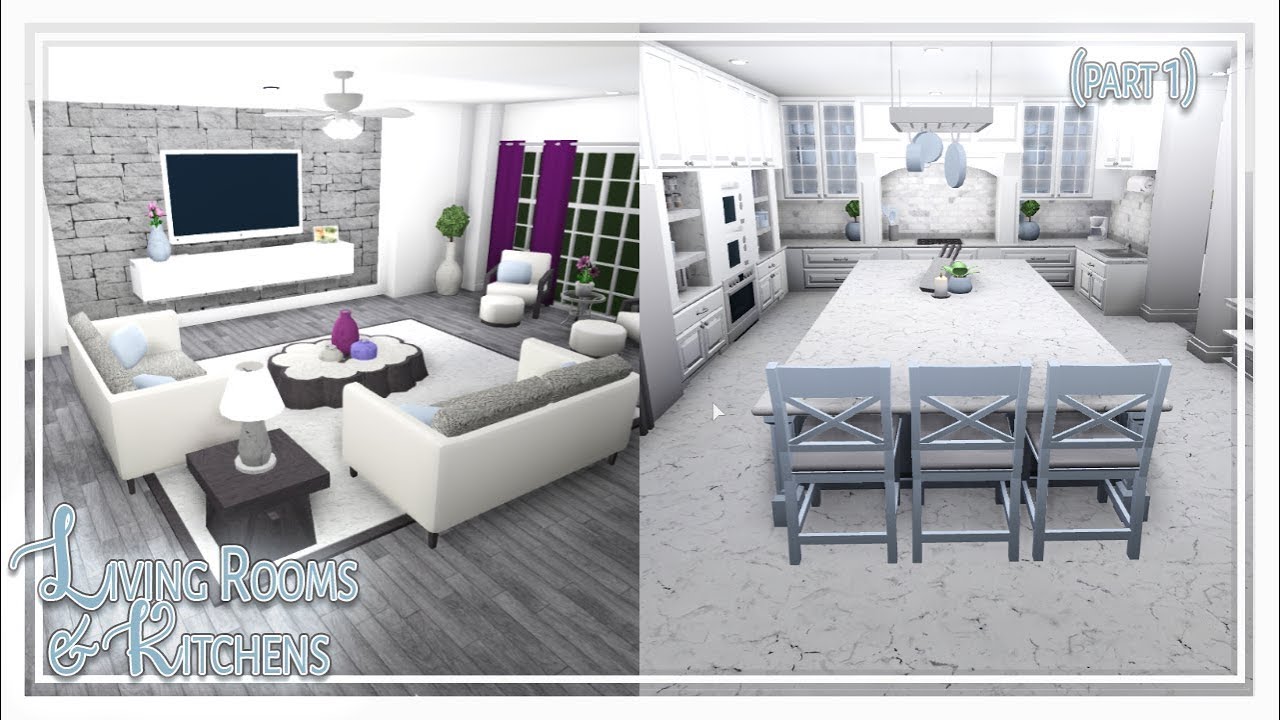 Bloxburg || Living Room & Kitchen Build (Part 1 of 2)
