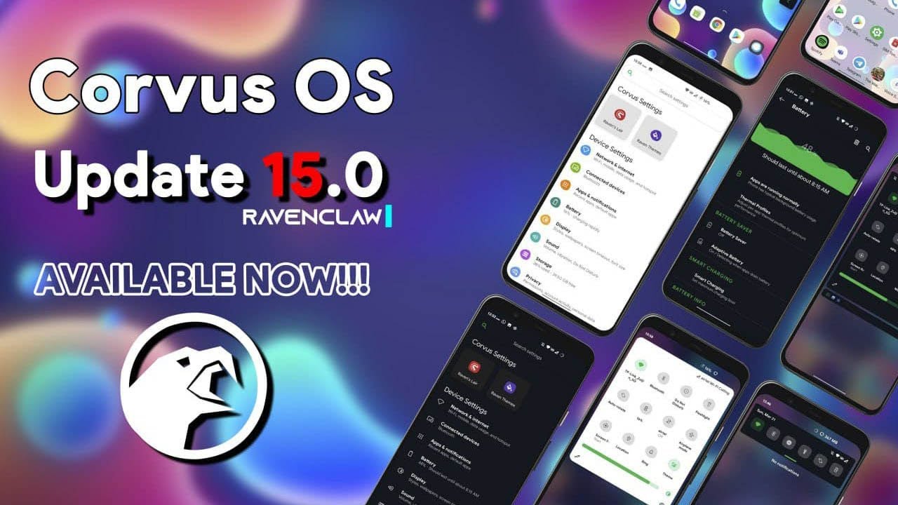 CorvusOs V15 RavenClaw For Samsung Exynos 7870 Devices |Corvus Os RavenClaw | Corvus Os for Samsung