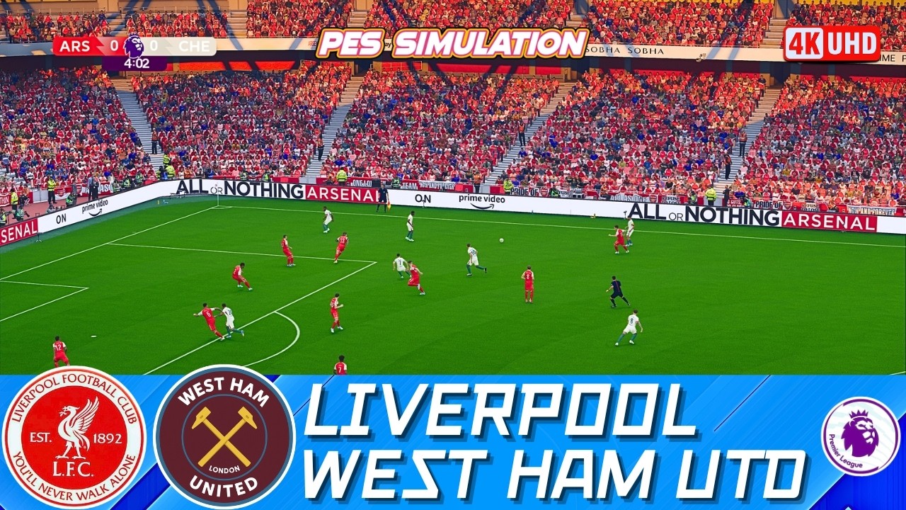 🔴Liverpool vs West Ham United | English Premier League 2026 Match | PES 2021 Gameplay #epl