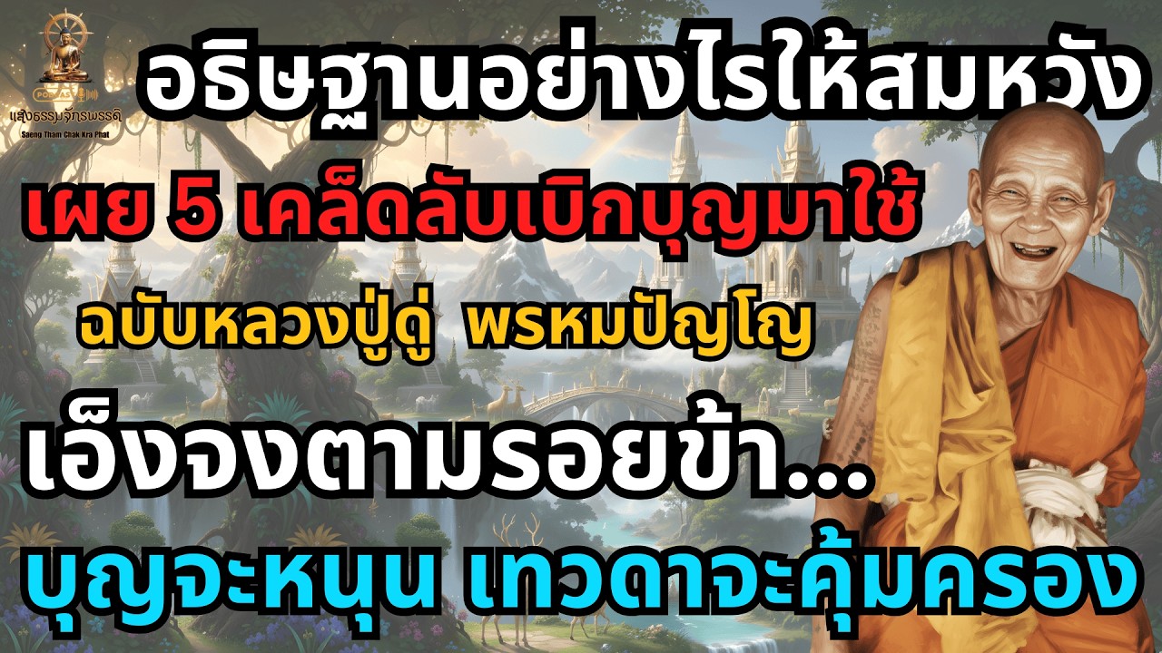 5เคล็ดลับเบิกบุญมาใช้ อธิษฐานอย่างไรให้สมหวัง ตามรอยคำสอนหลวงปู่ดู่ ฟังธรรมจบบุญหนุนนำ เทวดาคุ้มครอง