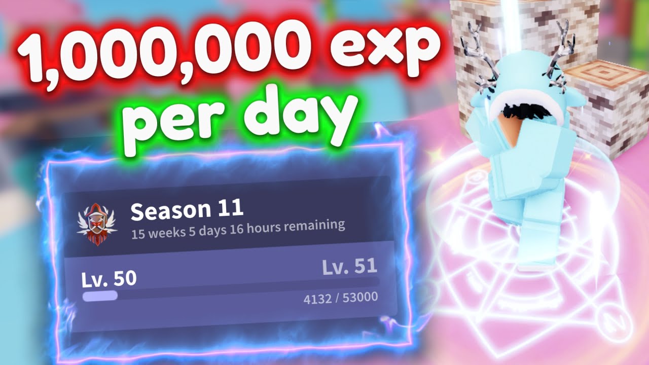 Fastest EXP Method For Season 11 Battlepass... (Roblox Bedwars)