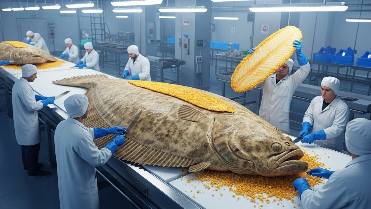Inside the Flounder Factory: From Camouflaged Sand Fish to Breaded Filet (Full Process)