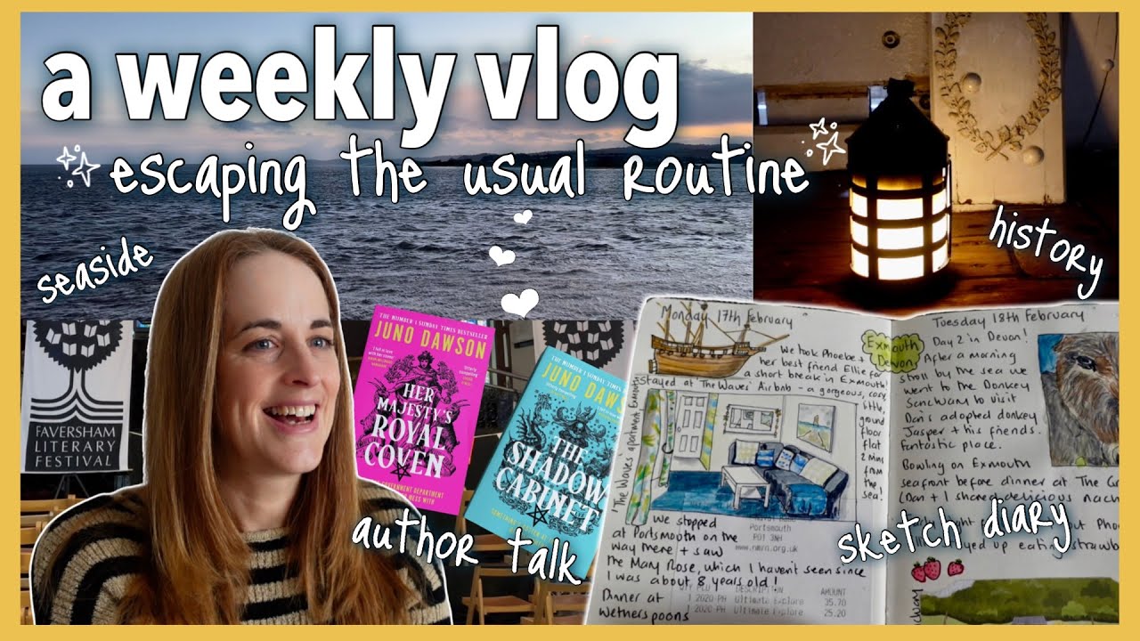 seaside, sketch journals, literary festival, old boats + new books | VLOG