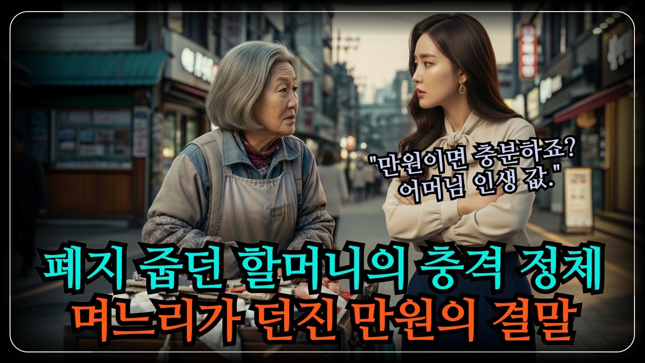 폐지 줍던 할머니의 충격 반전, 며느리가 던진 만원의 결말