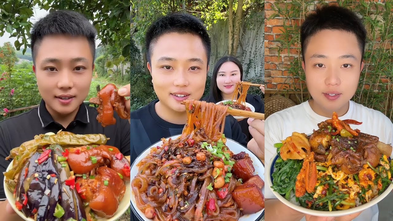Yummy #40 Eat Meat 🍖🥓🫑🌶️🦑🍲, chicken 🍗🍗, Shrimp 🦐🦐.. #mukbang #eatingshow #delicious 