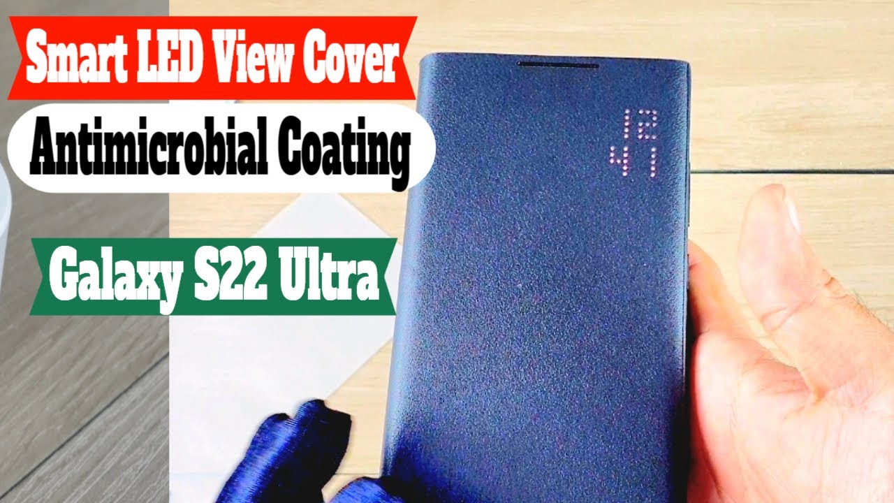 Smart LED View Cover | Antimicrobial Coating | Galaxy S22 Ultra