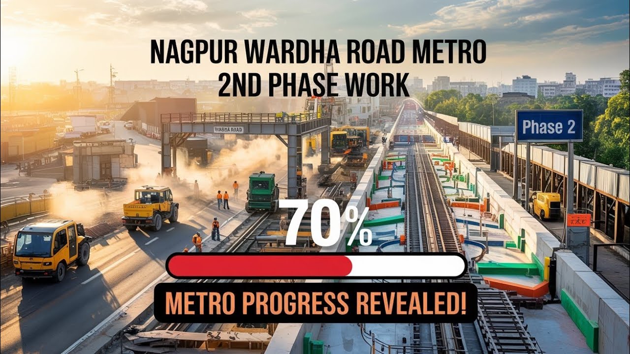 Nagpur Wardha Road 2nd phase Metro Work Current update 2025