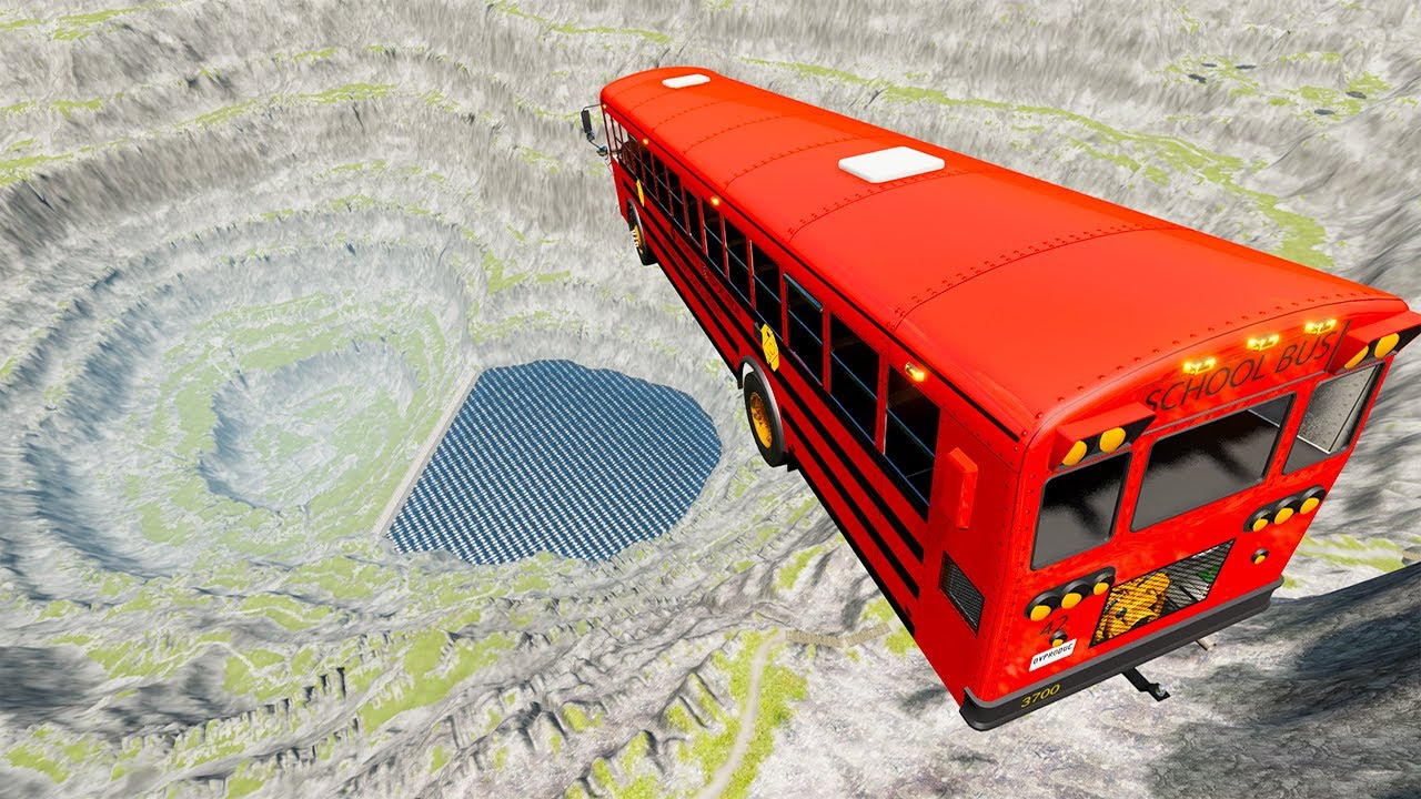 School Bus Crashes & Jumps 200 – BeamNG.Drive