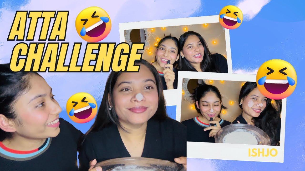 Aatta Challenge 😱😂 | 5 Questions Each | Full Face in Flour! | IshJo Channel