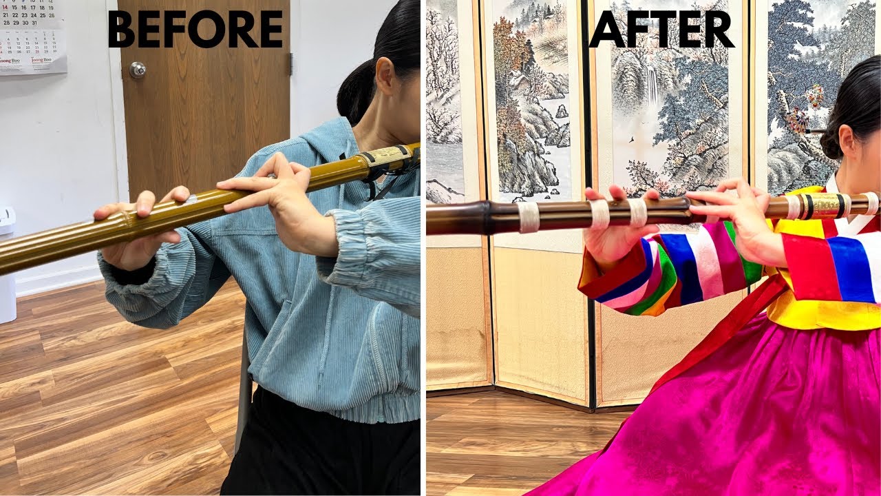 50 Days of Practice &lsquo;Daegeum&rsquo; Korean Traditional Music - Korean Flute, Korean Wind Instruments