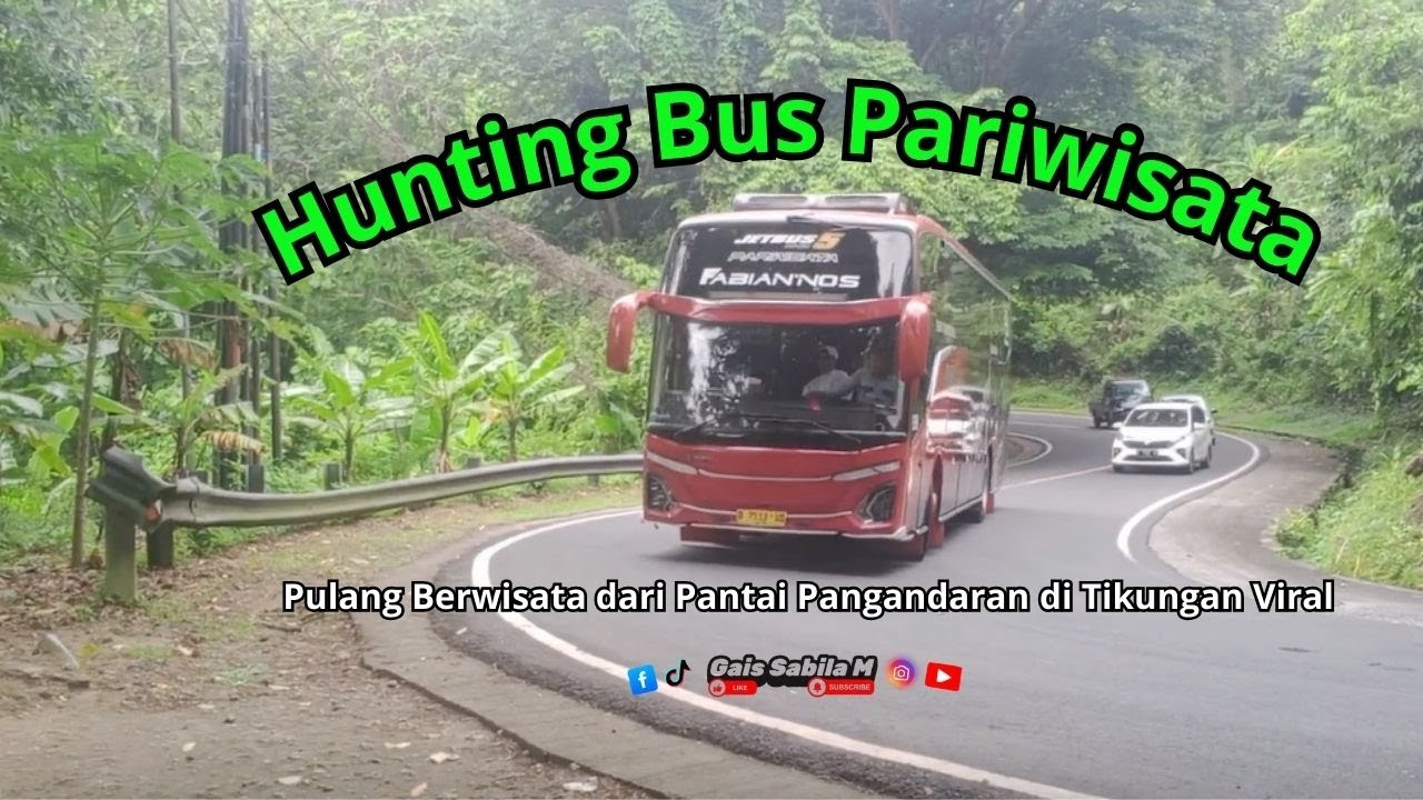 🚌HUNTING BUS PARIWISATA KEREN🤩DI TIKUNGAN VIRAL PANGANDARAN!🔥