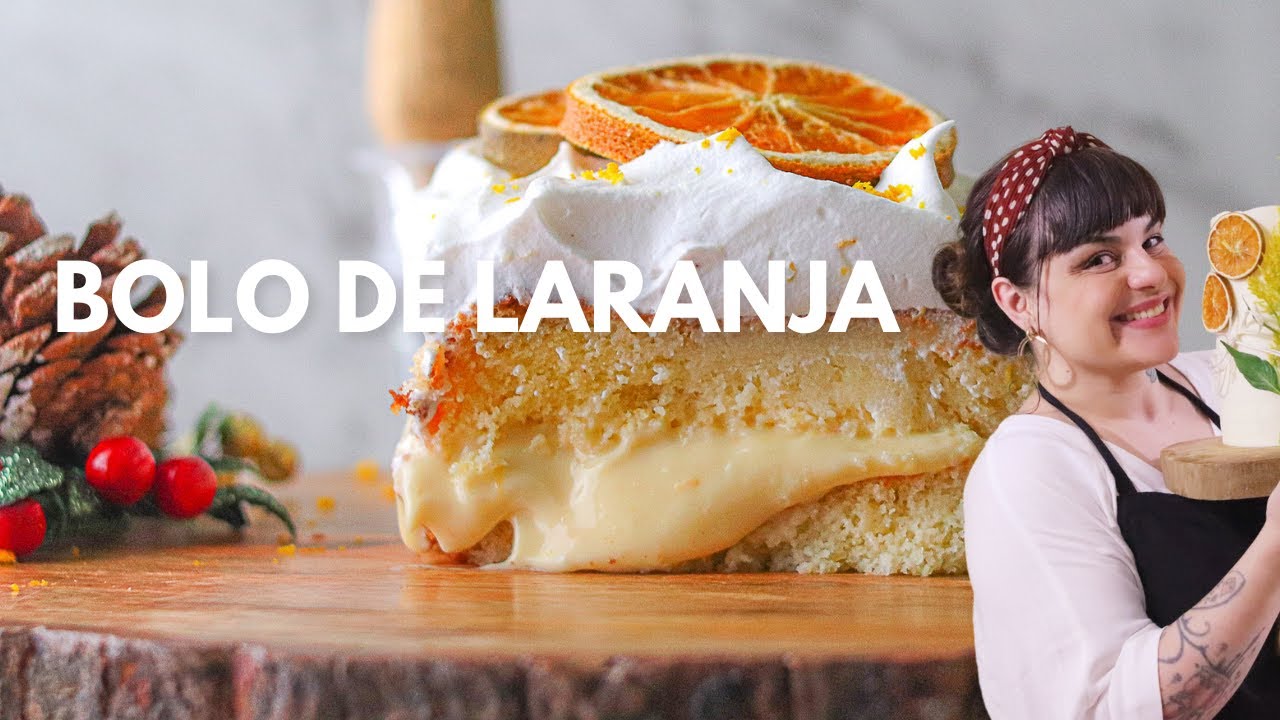 BOLO TRUFADO DE LARANJA COM CHOCOLATE BRANCO - DELICIOSO!