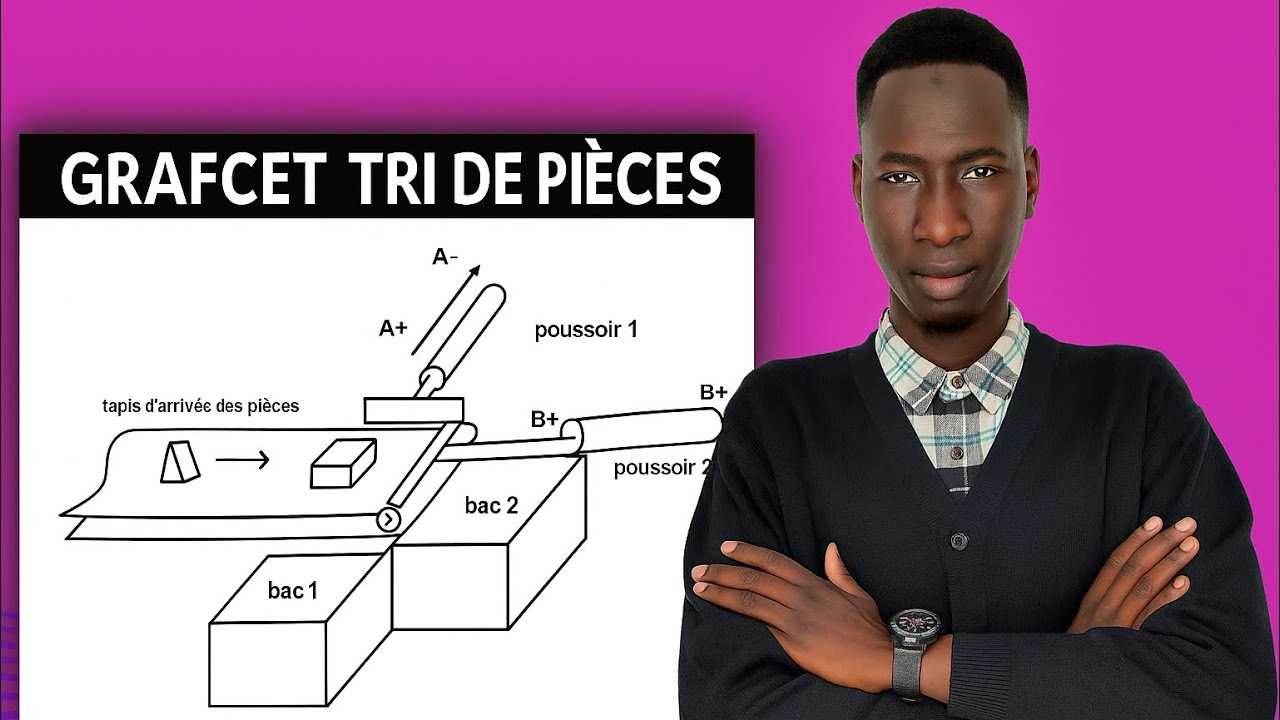 GRAFCET : Étude complète d’un tri de pièces | Fonctionnement +Schéma  de puissance corrigé