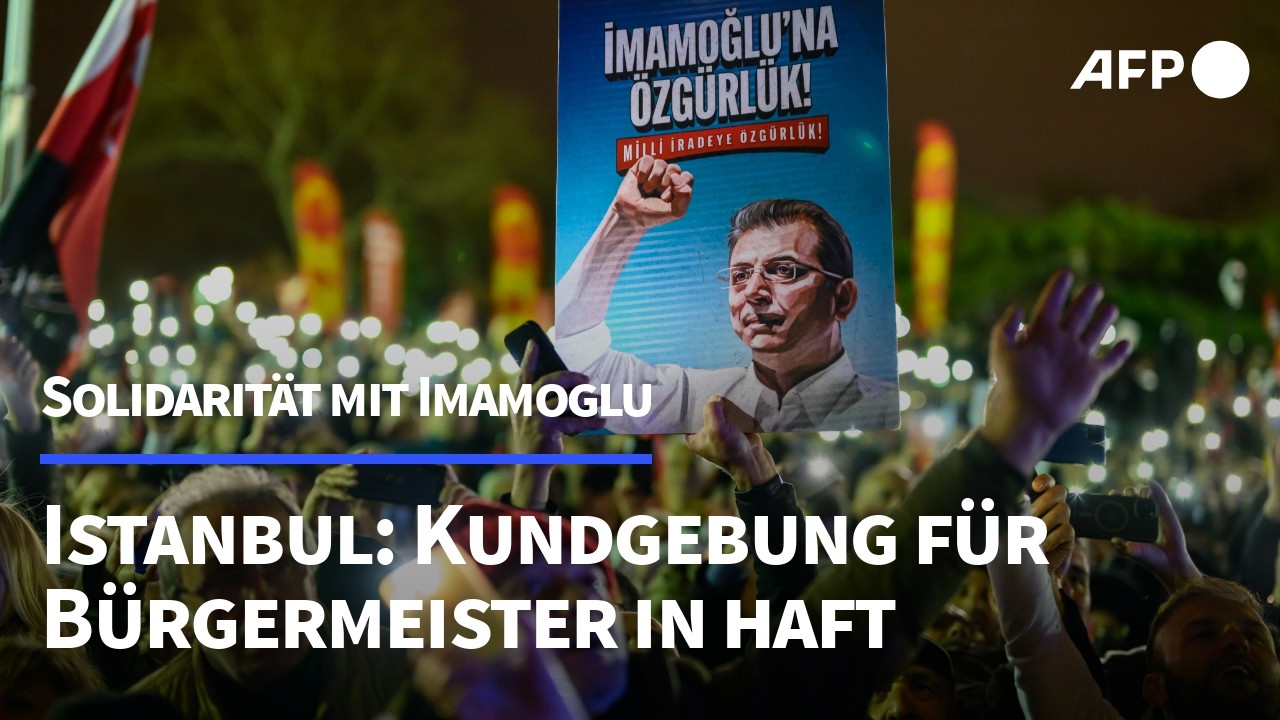 Türkei: Demonstration für inhaftierten Istanbuler Bürgermeister Imamoglu | AFP