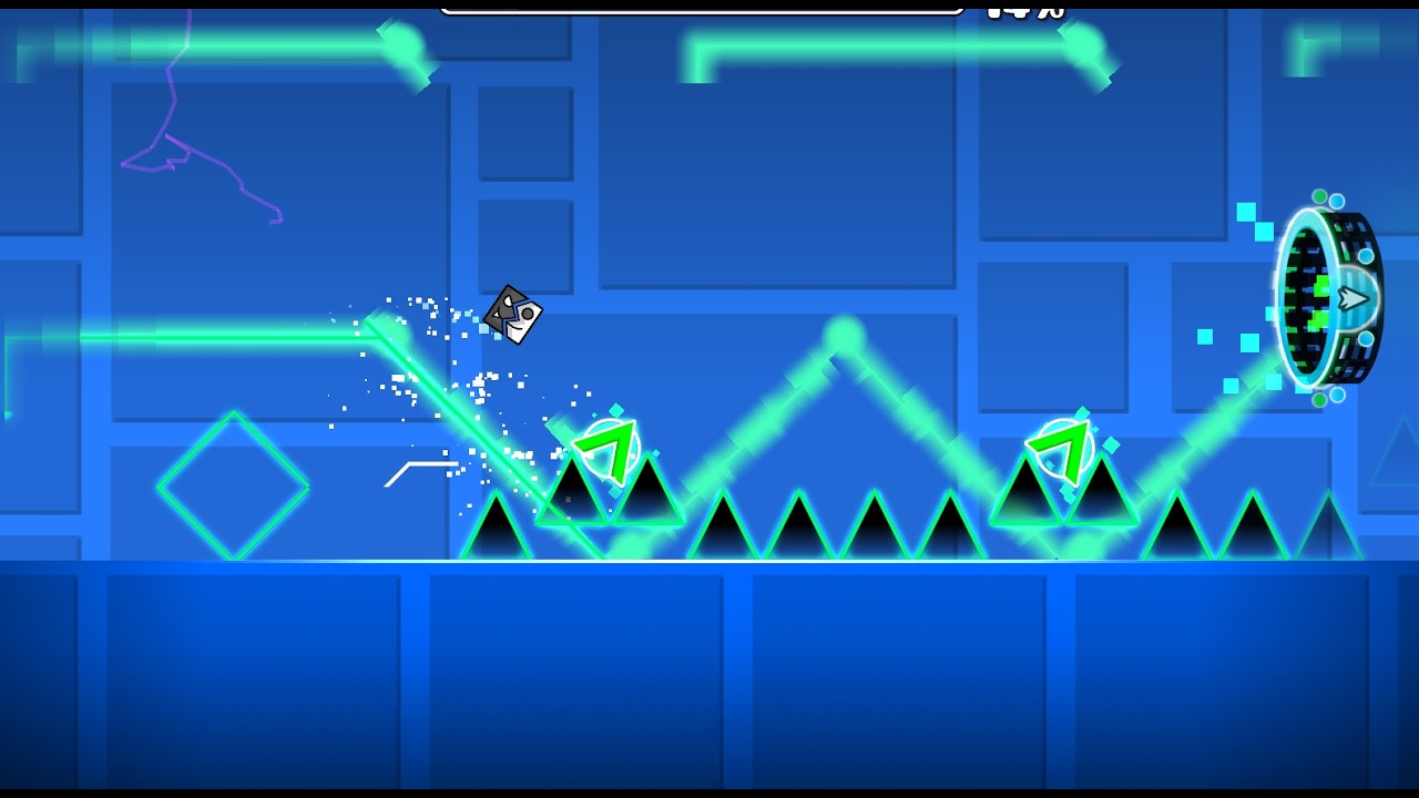 Строю свой первый уровень в glow стиле в Geometry dash