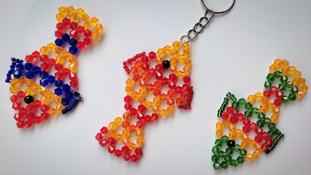 Beaded Fish Keychain | Make crystal bead fish keychain | beaded gift ideas