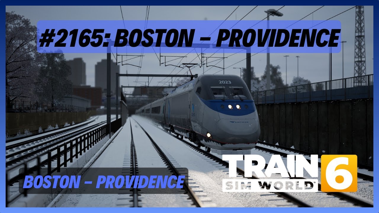 TSW6 | #2165: Boston - Providence | Amtrak Acela Express | Boston Sprinter | ACSES ATC ALERTER