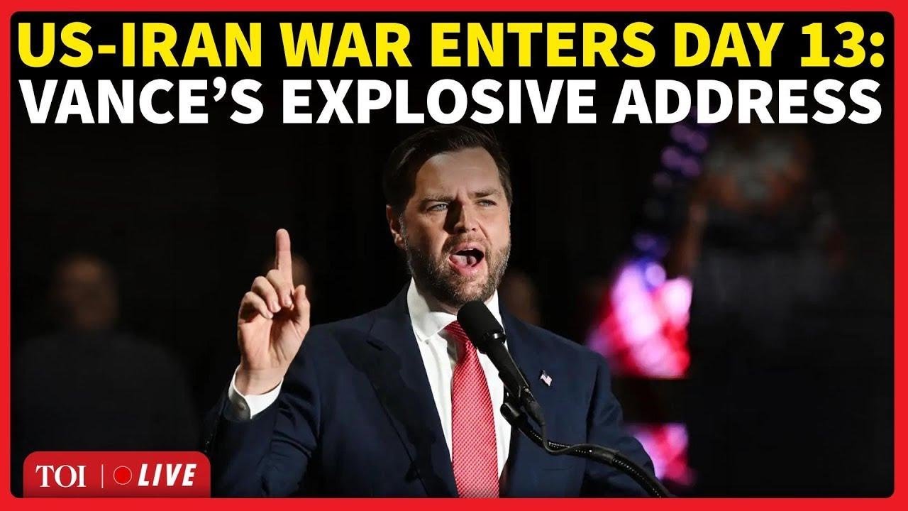 LIVE | JD Vance's Chilling Speech Sends Shockwaves Across Nation Amid US-Iran War Enters Day 13
