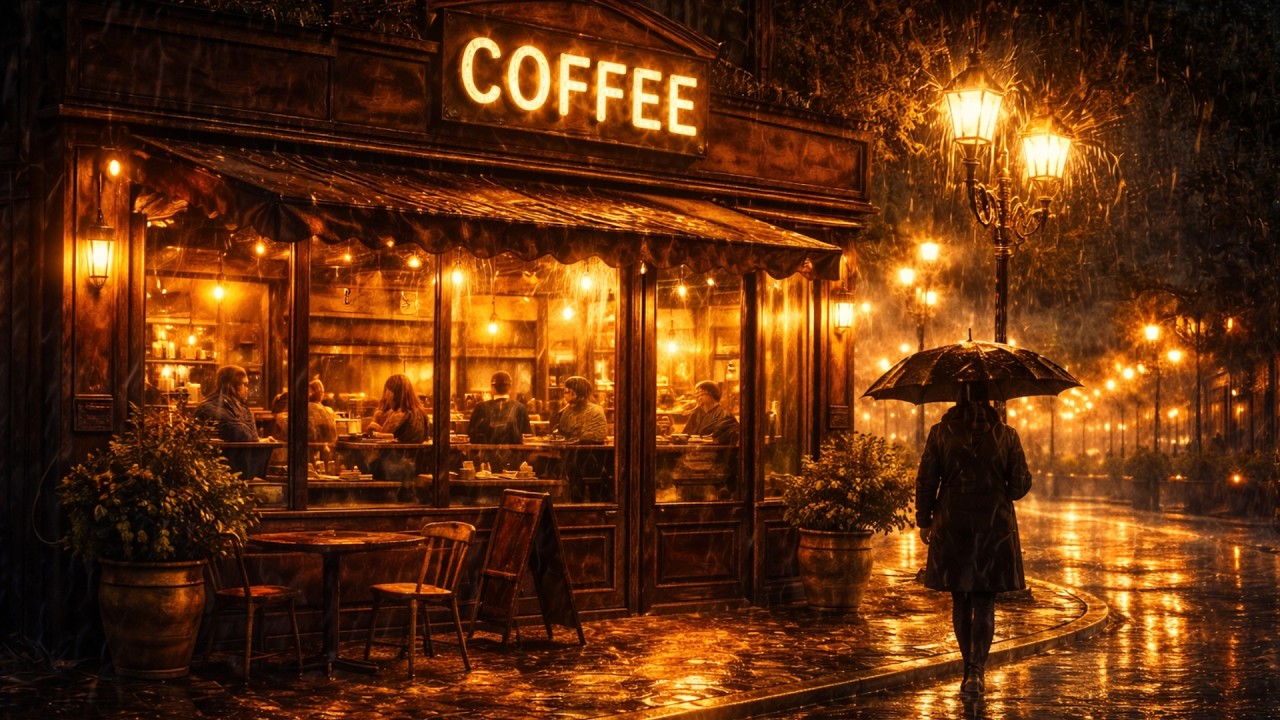 Late Night Coffee Shop Jazz ☕ Rainy Jazz Music for Studying & Relaxing