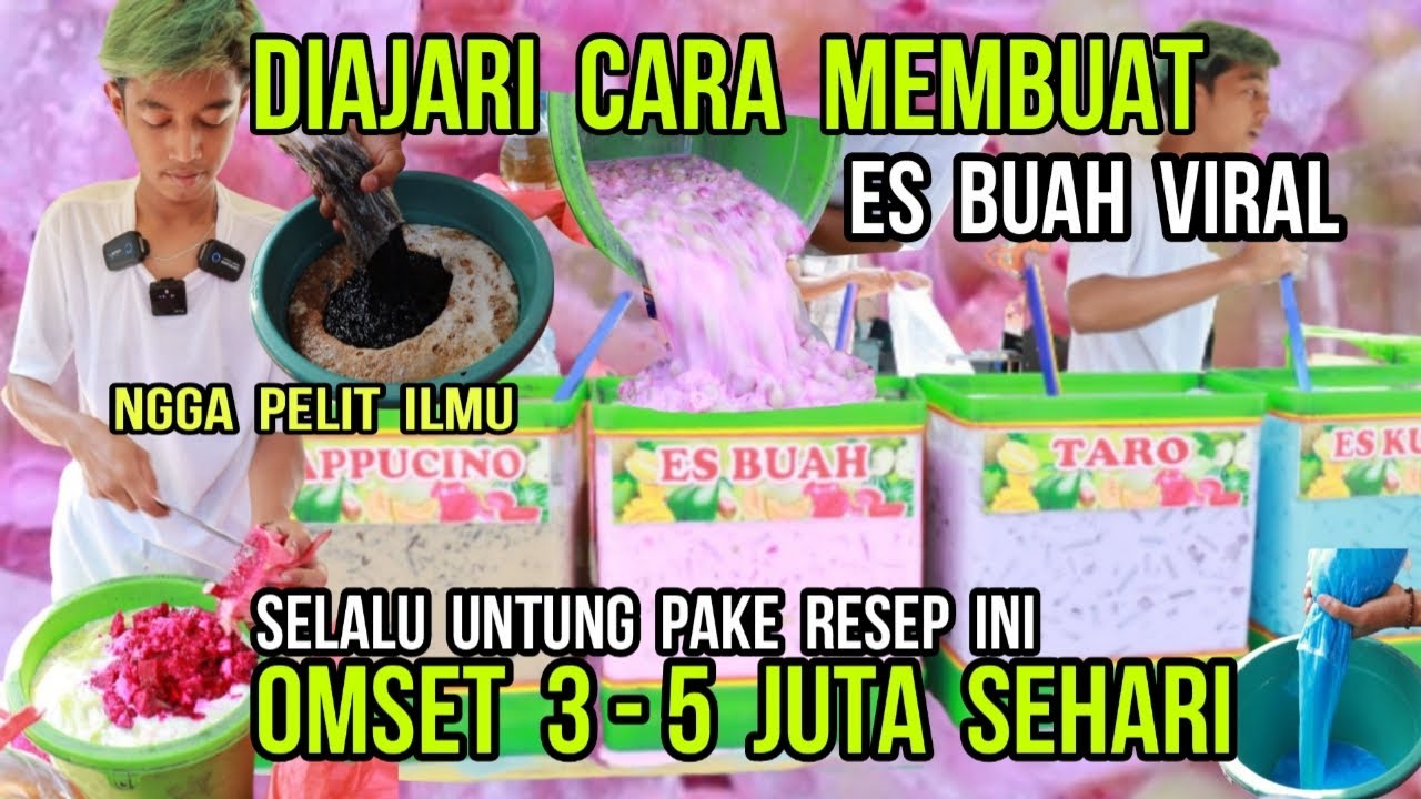INI DIA RAHASIANYA ‼️ BONGKAR TUNTAS CARA PEMBUATAN ES BUAH VIRAL ‼️ DIAJARI DENGAN JELAS RESEPNYA