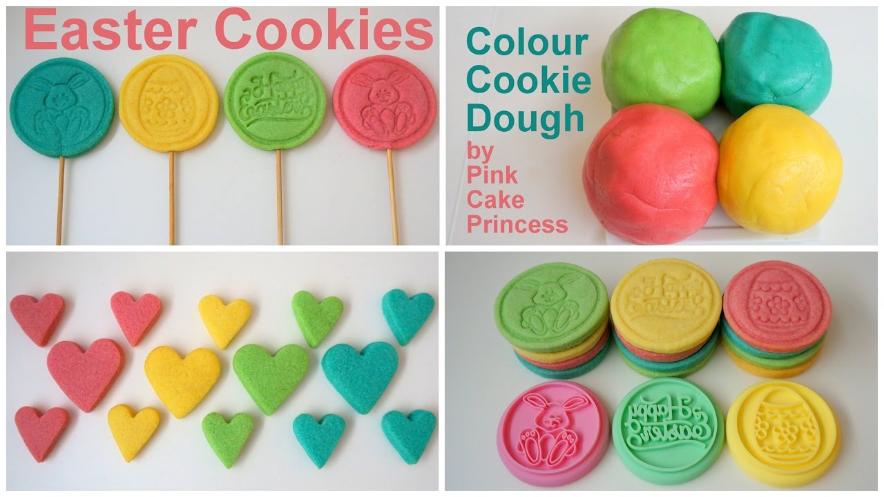 Easter Cookies - How to Colour Cookie Dough & Stamp Easter Cookies