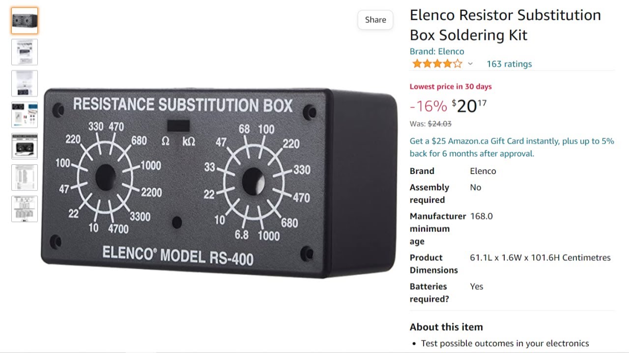 GADGETS#175 - ELENCO RS-400 RESISTANCE SUBSTITUTION BOX