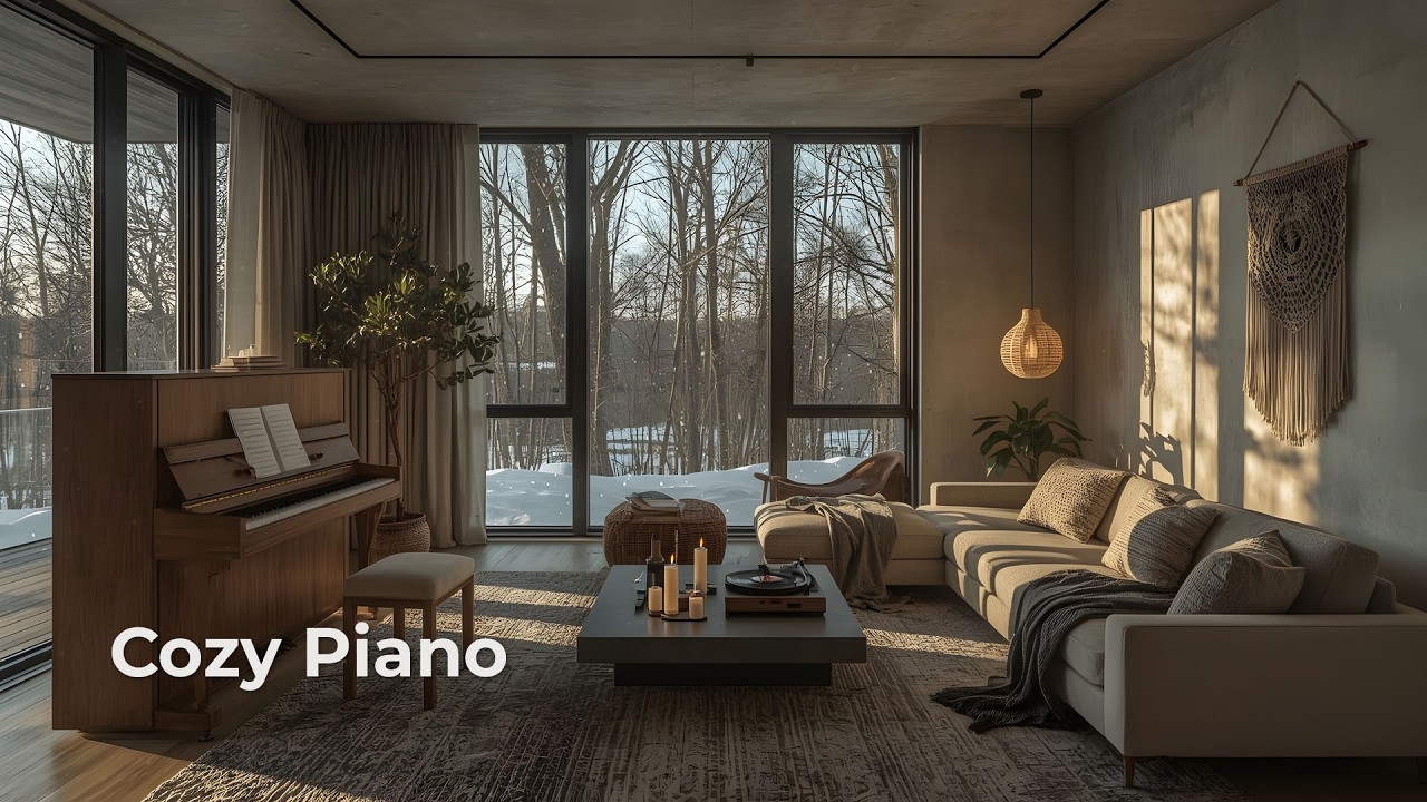 Warm Cozy Piano | Gentle Relaxing Piano Music for Focus, Study & Calm (1 Hour)