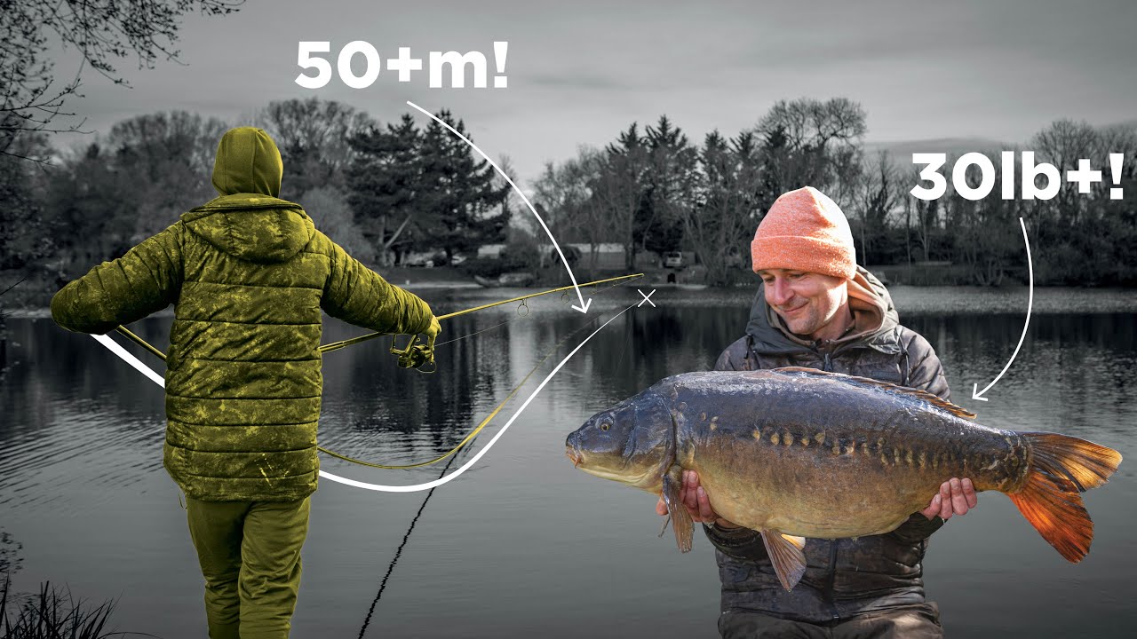 51m baiting pole! Bites within 30 seconds! This is carp fishing Oli Davies style!