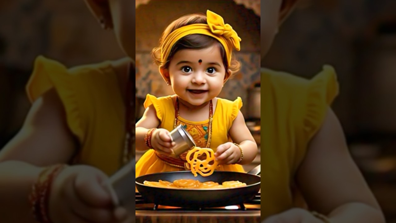 Adorable Baby Girl Making Jalebi for Iftar | Ramadan Special