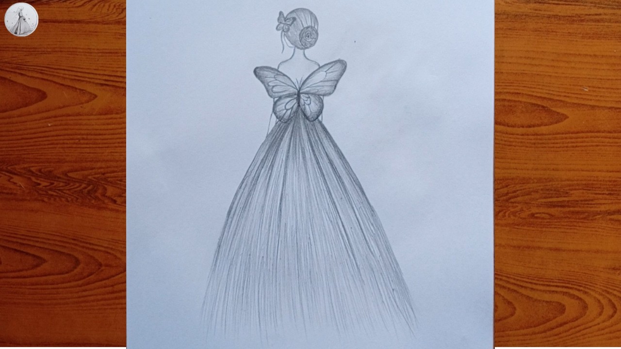 How to draw a Girl with Butterfly wings | Pencil sketch for beginner | Easy drawing  Drawing