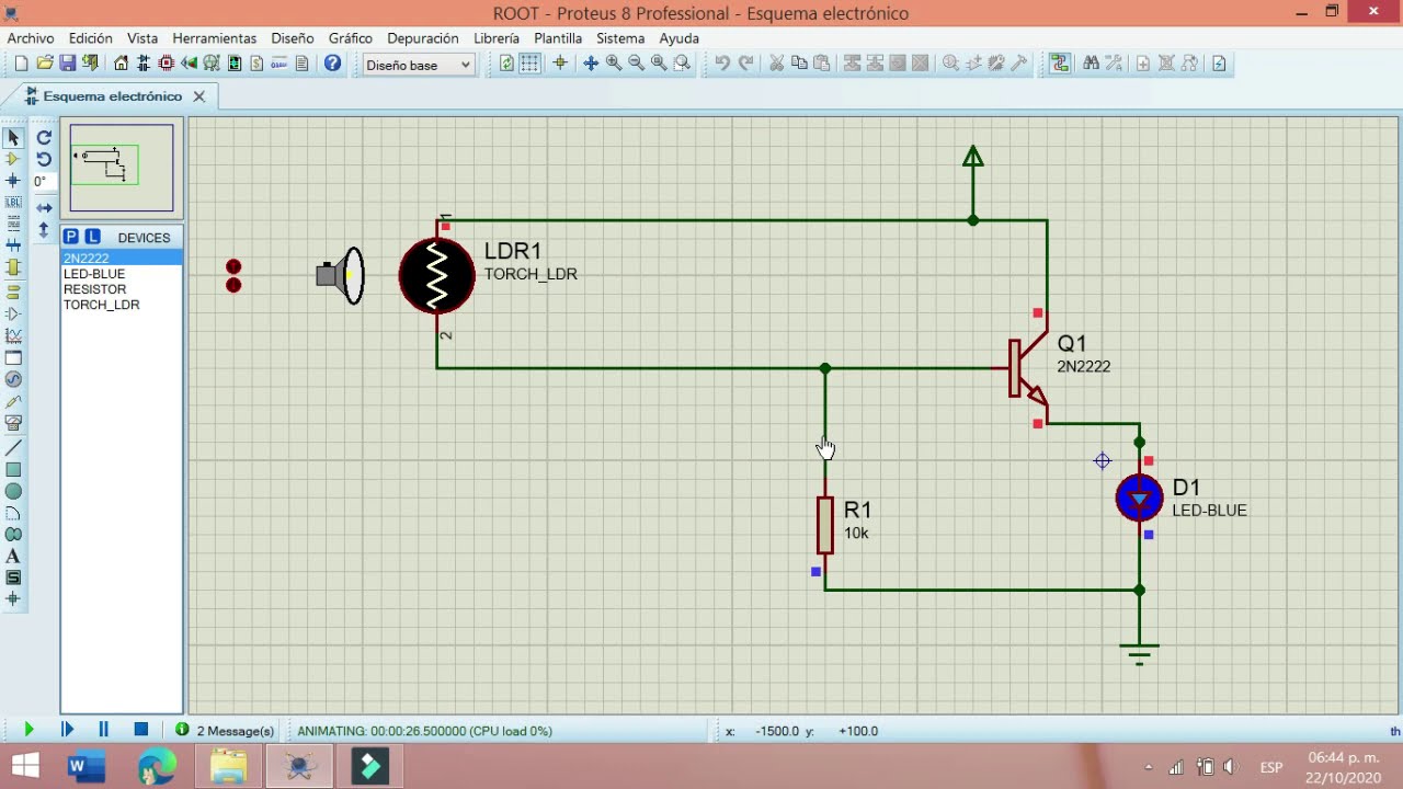 Fotorresistor Proteus