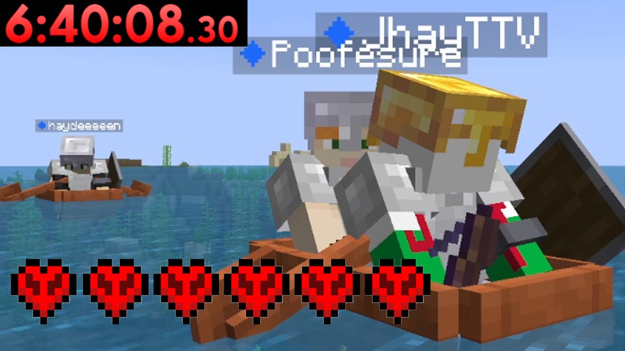 we played shared health hardcore minecraft until we beat the game