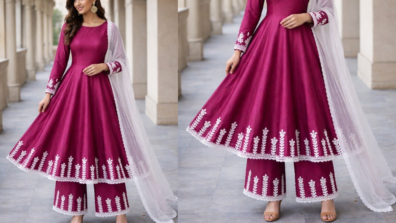 Simple & Easy Trouser Kurta design in trending🔥 New Dress design 🔥Simple Sewing Machine Dress Design