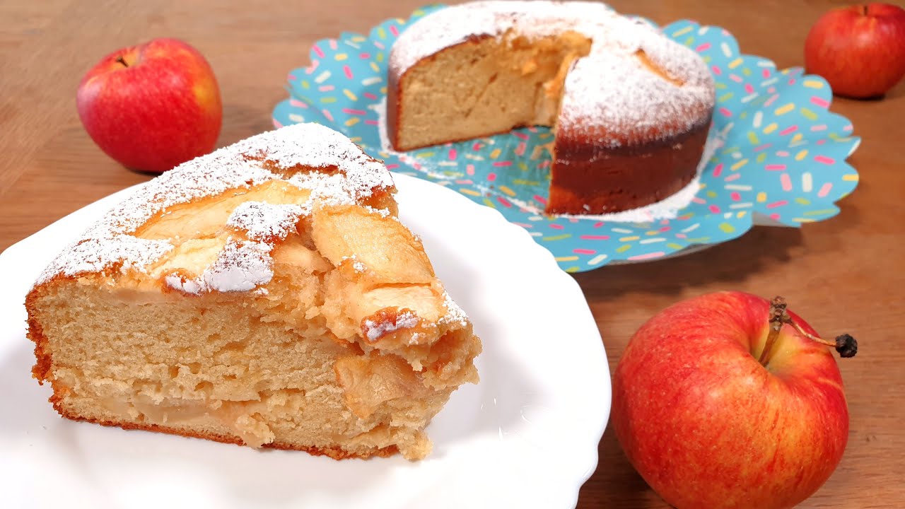 LAZY Sweetened Condensed Milk Cake with Apples Recipe - Easy Baking