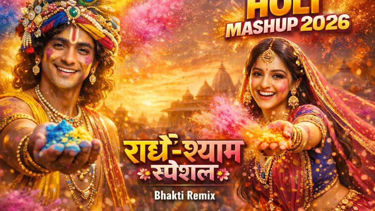 HOLI MASHUP 2026 💥 राधे-श्याम स्पेशल | Vrindavan Holi Song | Krishna Bhakti DJ Remix 4K