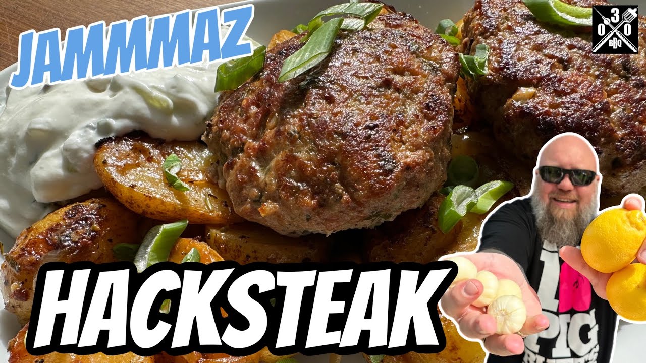 Jammmaz Hacksteak a la Griechenland mit Zitronenkartoffeln - 030 BBQ
