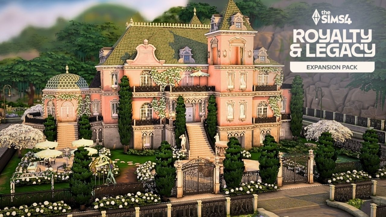 Thebe Royal Family Palace: The Sims 4 Royalty & Legacy 👑 | Speed Build | No CC