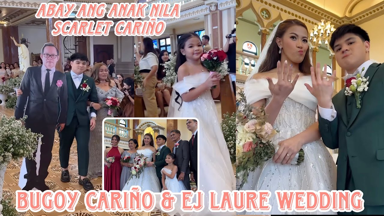 Bugoy Cariño & Ej Laure Wedding 💍 ikinasal na sa church abay ang kanilanh anak si Scarlet Cariño