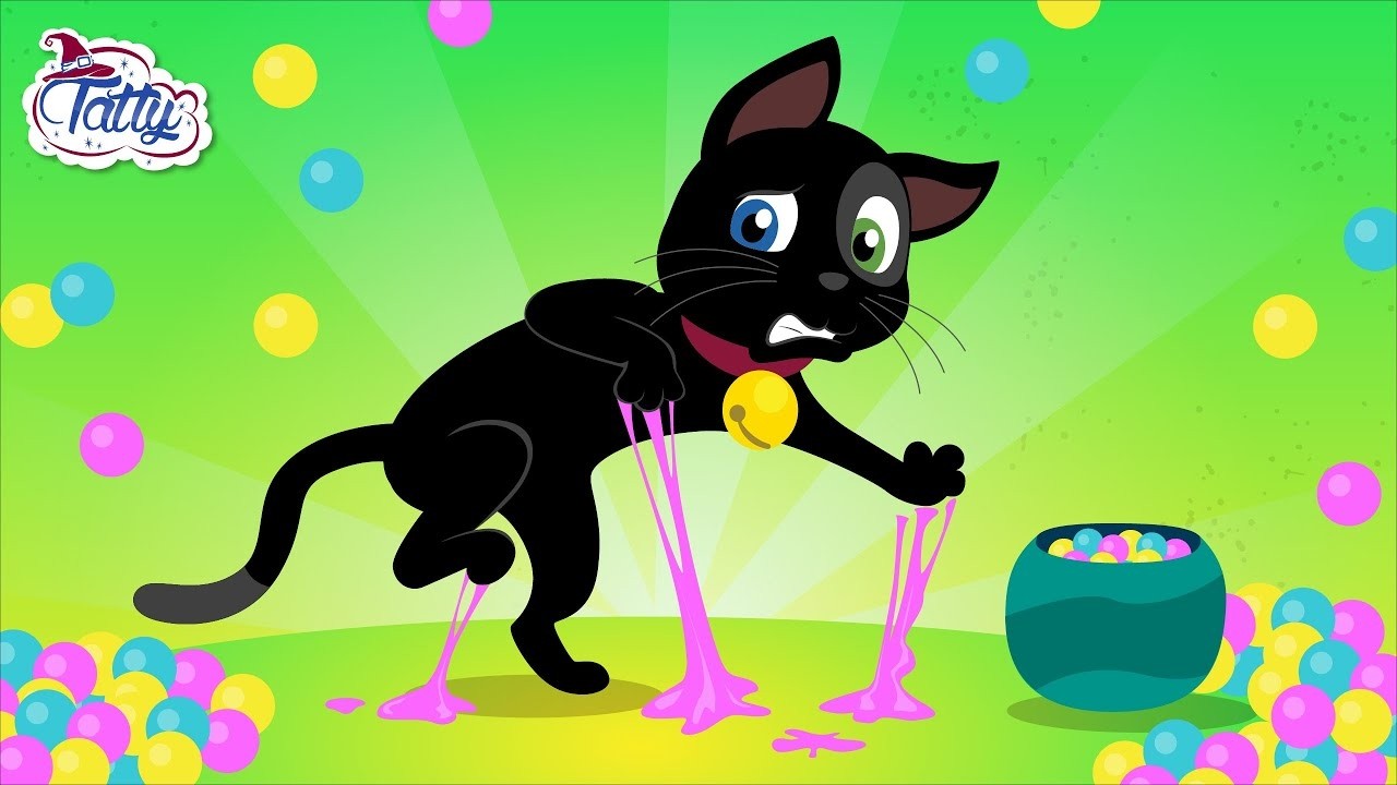O gatinho Misifu ficou preso na goma de mascar🟠 Transformações divertidas dos pequenos mágicos