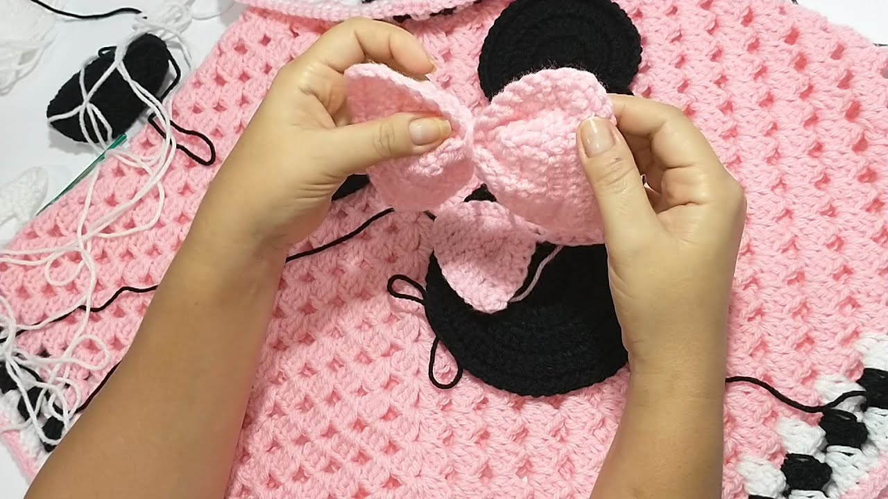 COMO FAZER LAÇO DE CROCHÊ DA MINIE