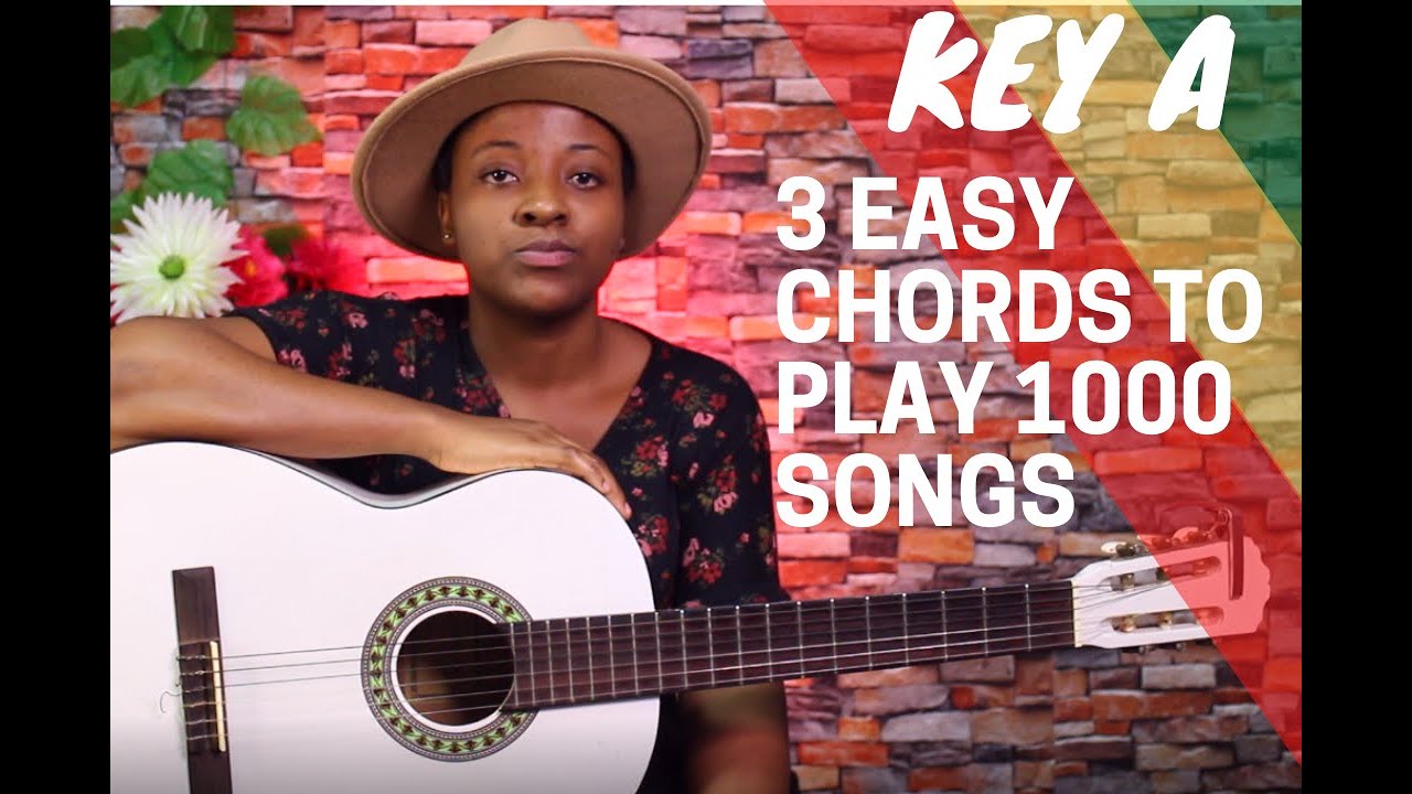 Simple beginner chords in KEY A