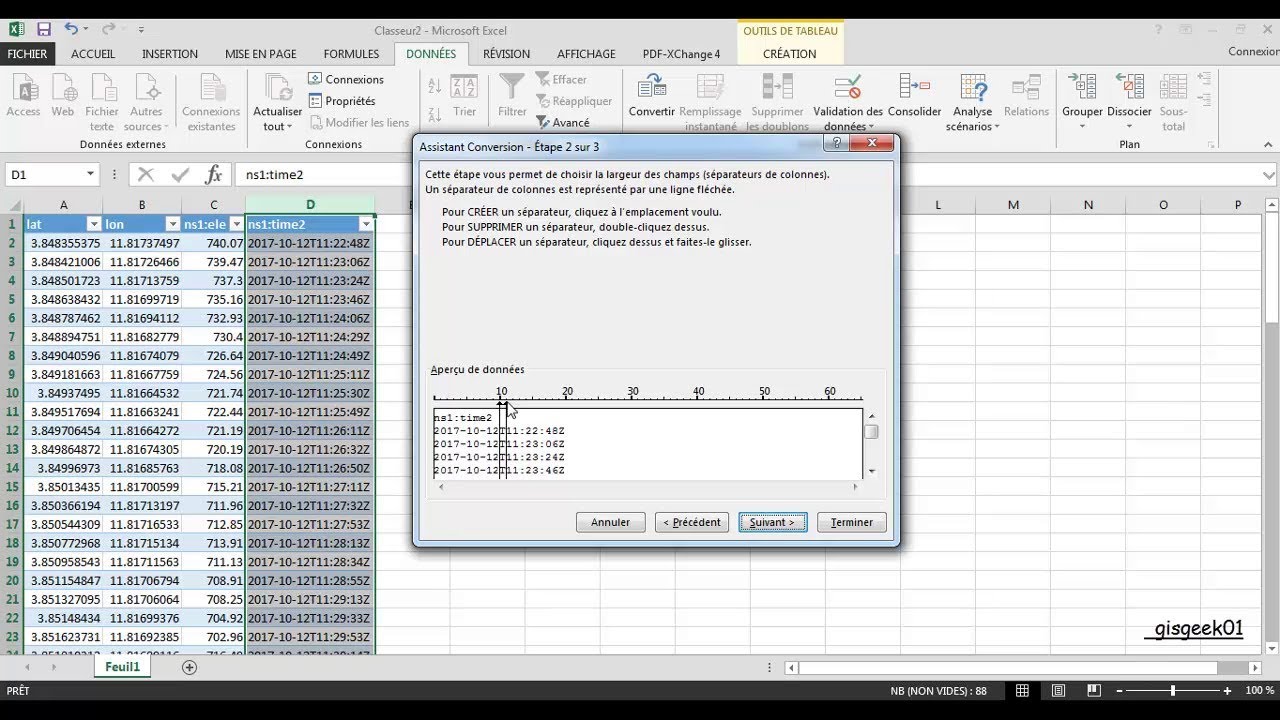 #1 - Importation des données GPX (Issues des GPS de Navigation) dans Microsoft Excel