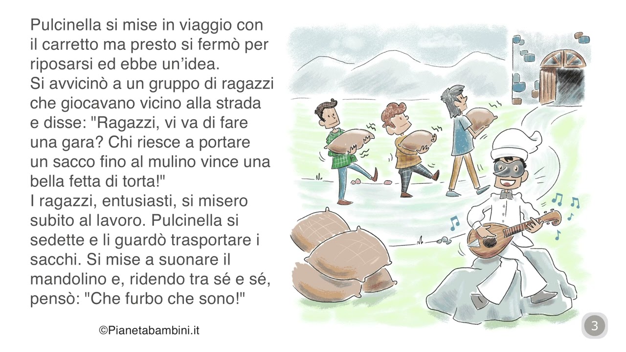 La Storia di Pulcinella Scansafatiche 🎭 🎊