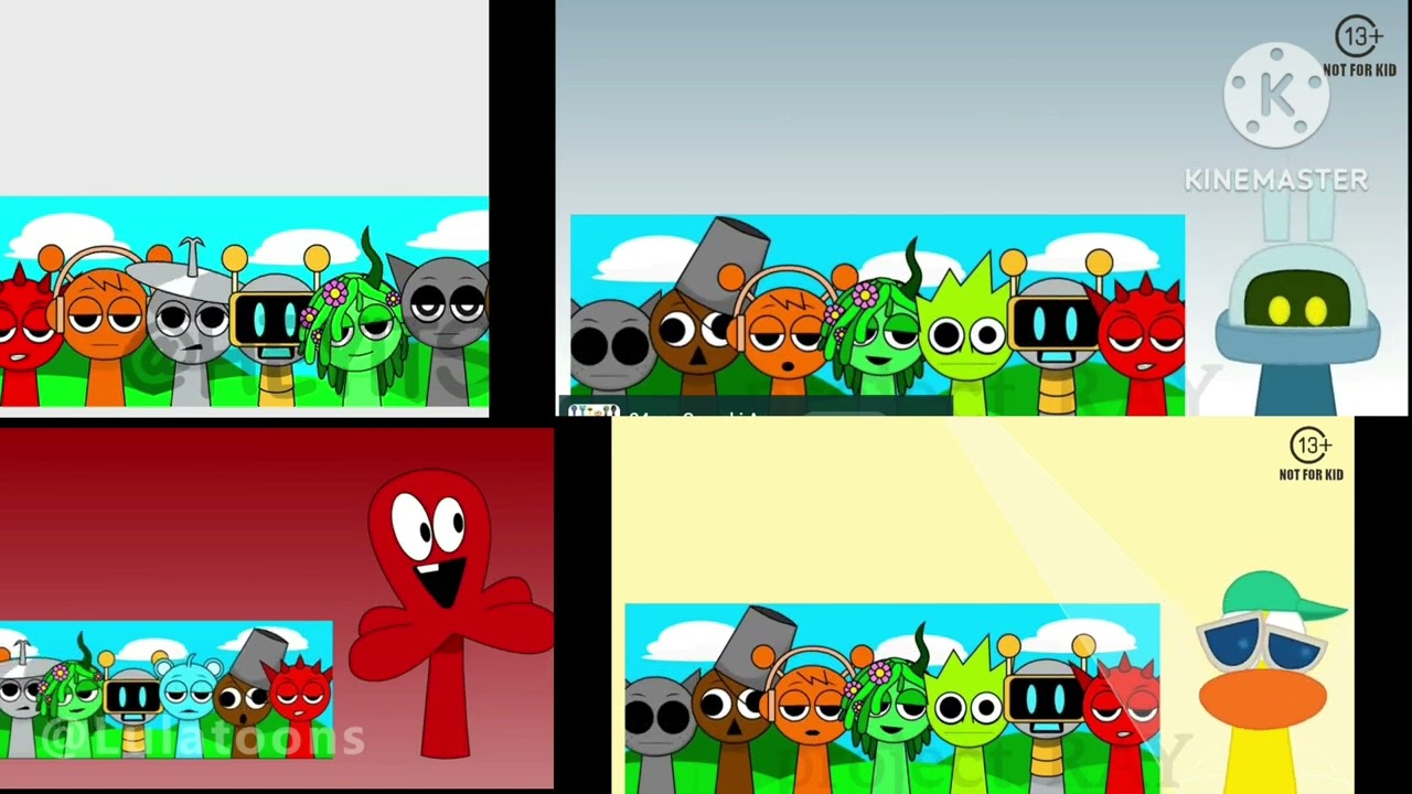 4 parison 2 but diffrent pocoyo charcters