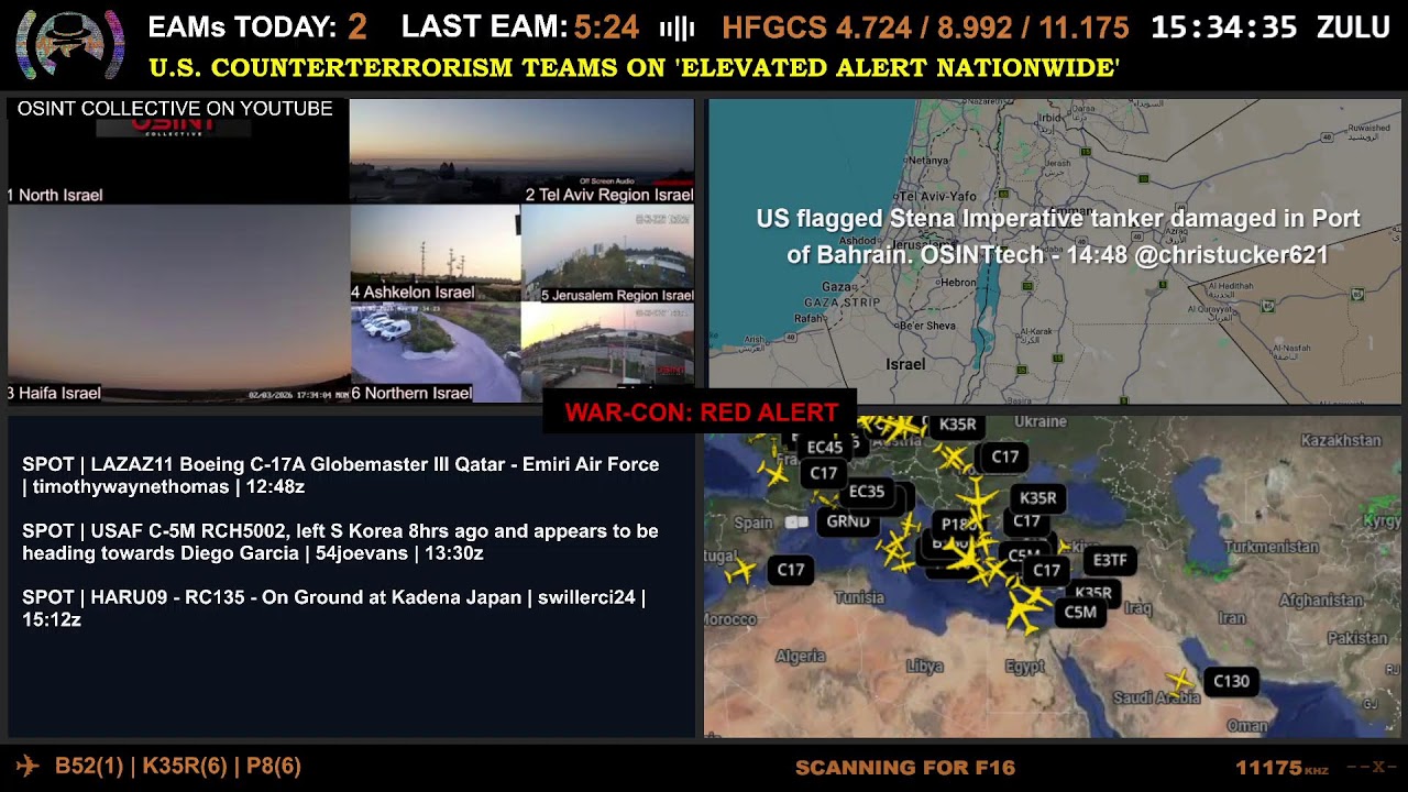 Iran strikes US Military bases | Military Radio - Flights - Breaking News - LIVE INTEL 24/7