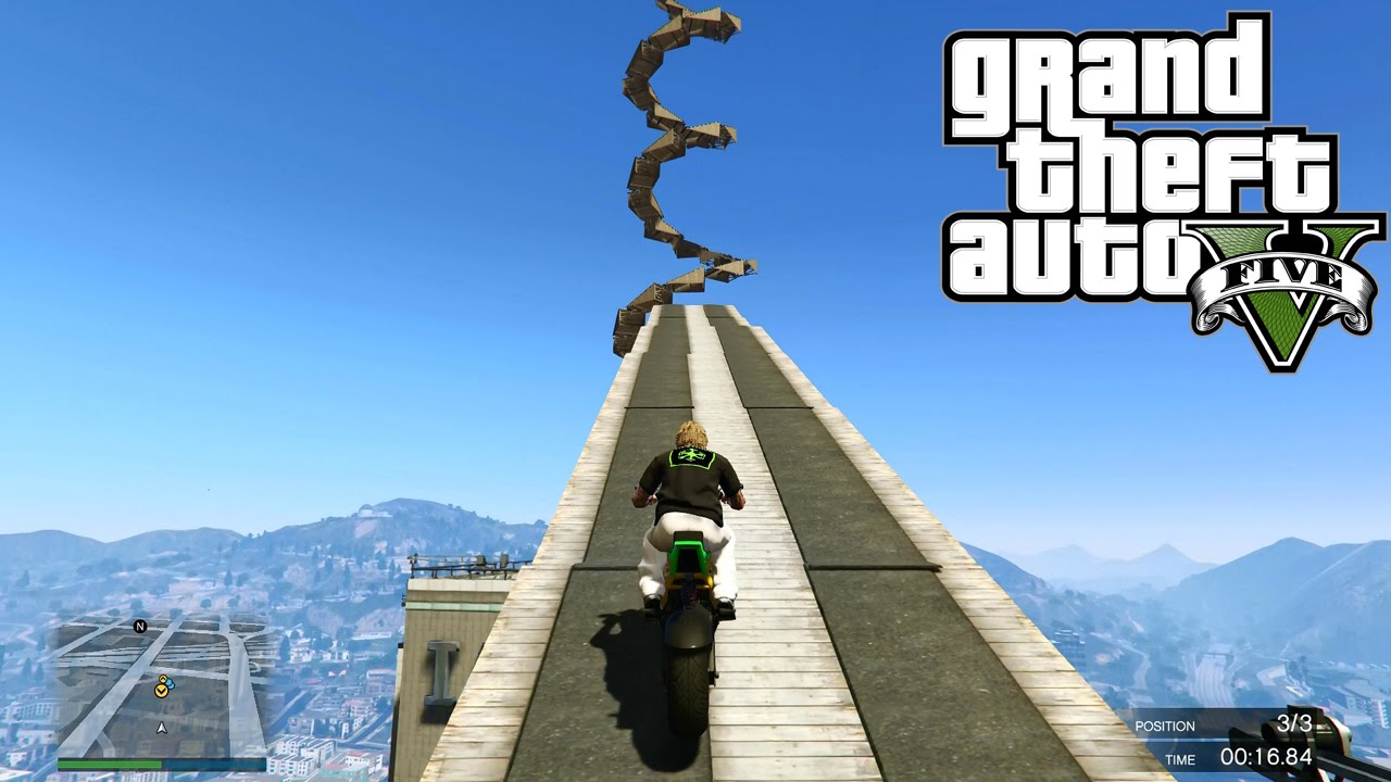 GTA 5 ONLINE Big Tornado In IAA ( Fun Custom Race ) GTA V MULTIPLAYER