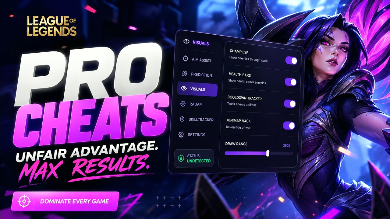 LOL Cheats - Win Every Game With Best Free Undetected League Of Legends Cheat in 2026!