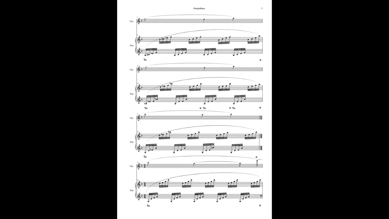 Omphaliana pour Violon et Piano (arr. Flûte et Piano)