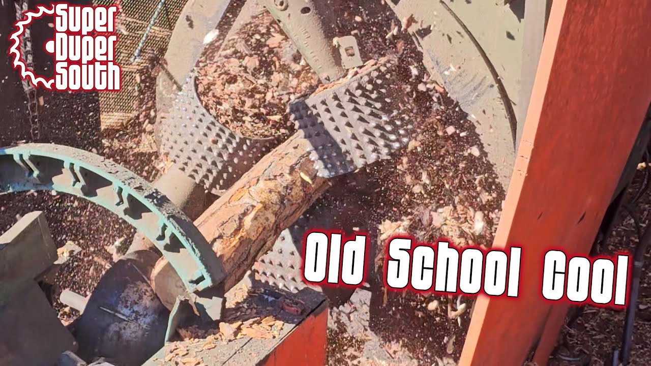 70 year old machine PEELS BARK off Logs